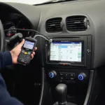 Launch 6001 OBD2 Scanner in Use