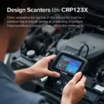 Launch CRP123X OBD2 Scanner in Use by Mechanic