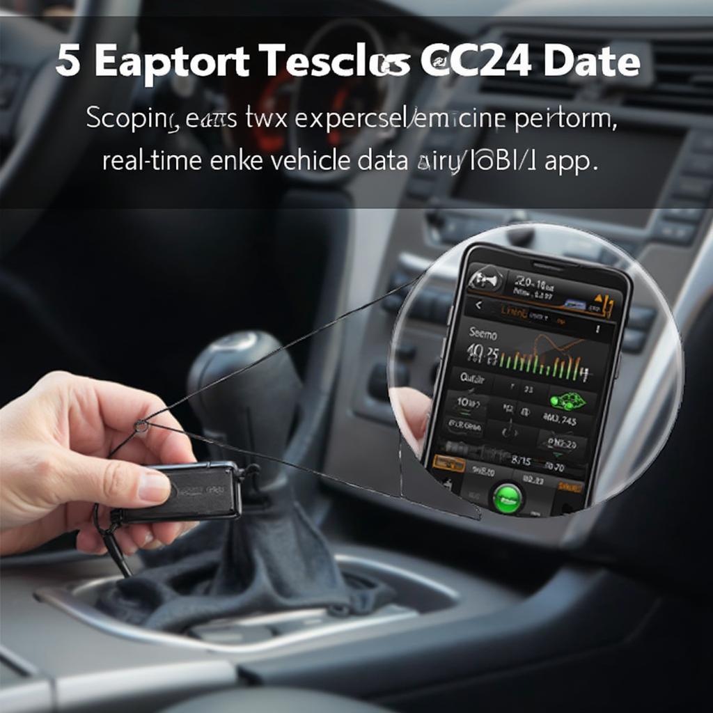 Lelink BLE OBD2 Scanner Connected to Smartphone