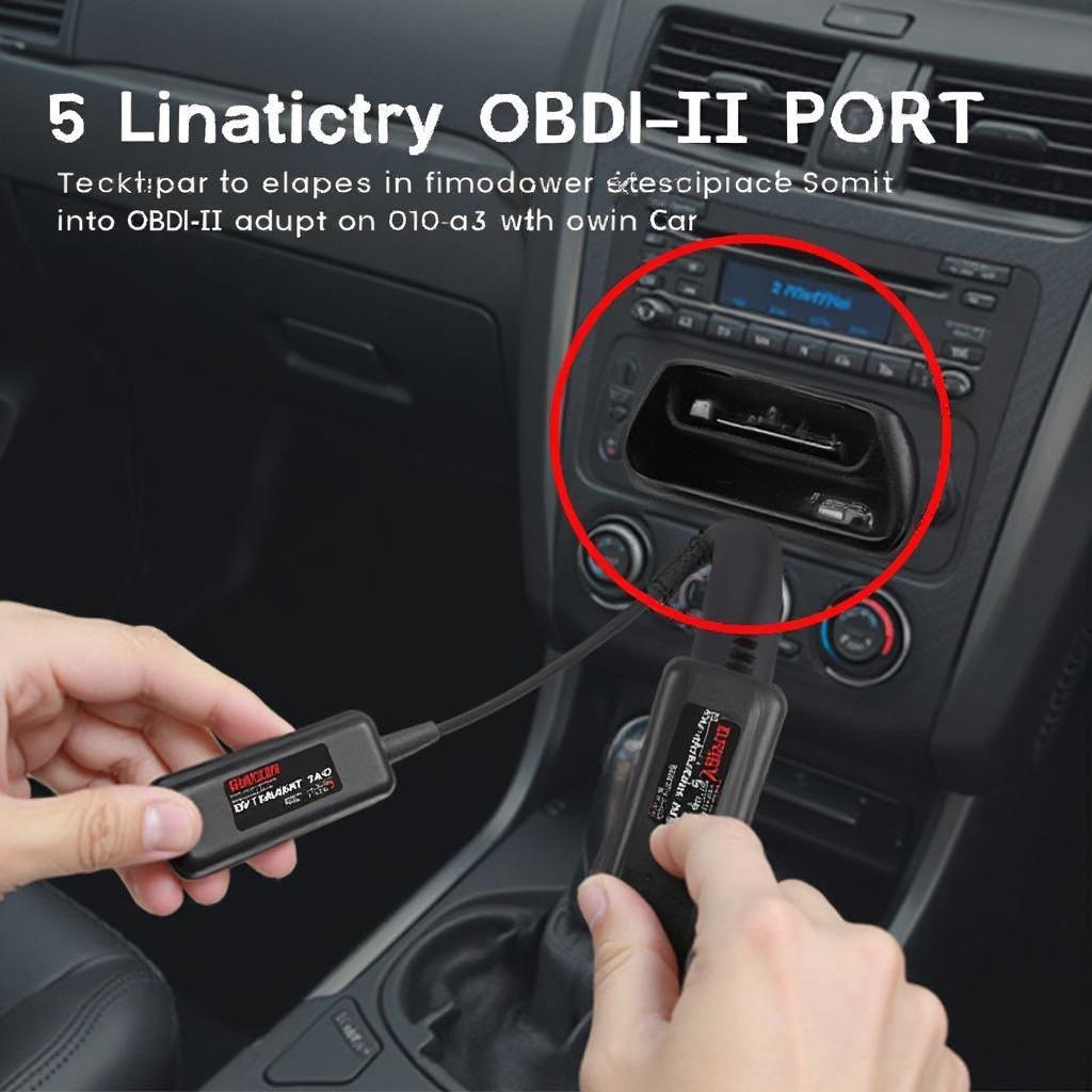 Connecting ELM327 adapter to OBD-II port in a car