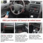 Locating the OBD2 port under the car's dashboard