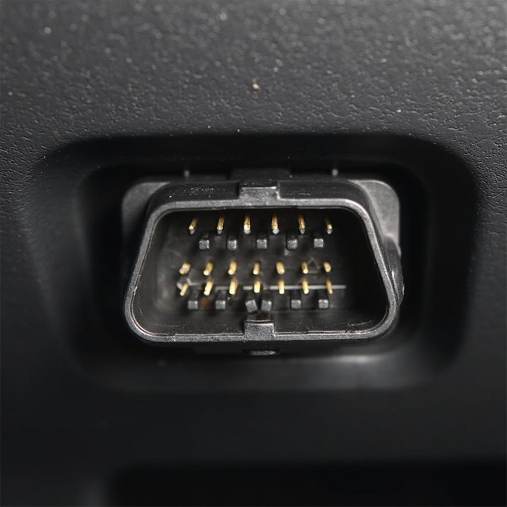 Close-up of Mazda5 OBD2 Port Connector