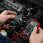 Mechanic Checking VVT Solenoid