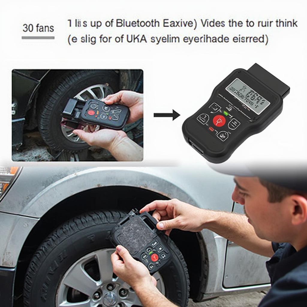 Mechanic Using OBD2 Bluetooth Code Reader