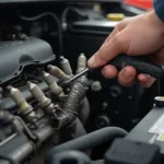 Inspecting Spark Plugs in a Mercury Villager