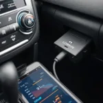 Smartphone Connected to OBD2 Device