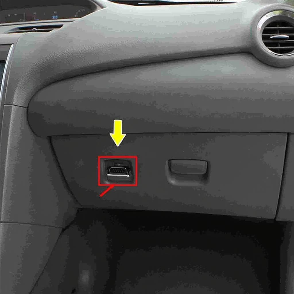 Nissan Leaf OBD2 Port Location under the dashboard