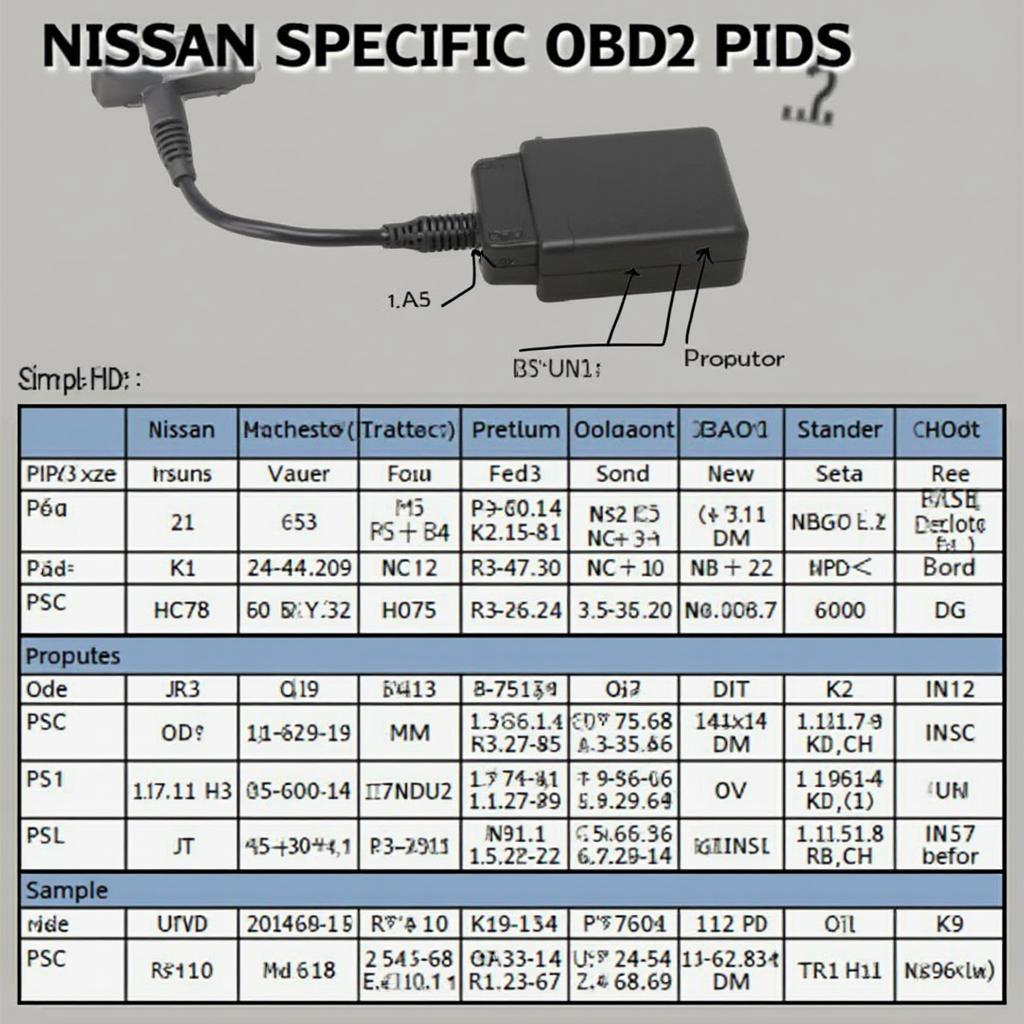 Nissan OBD2 PID List Example