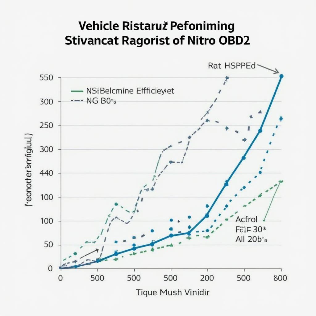 Graph comparing vehicle performance before and after Nitro OBD2 installation