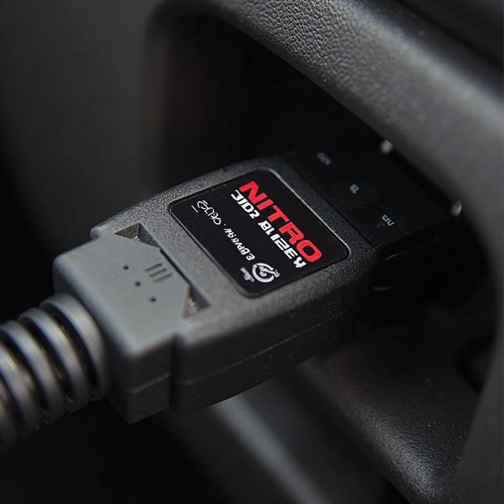 Nitro OBD2 Tuner Installed in a Car