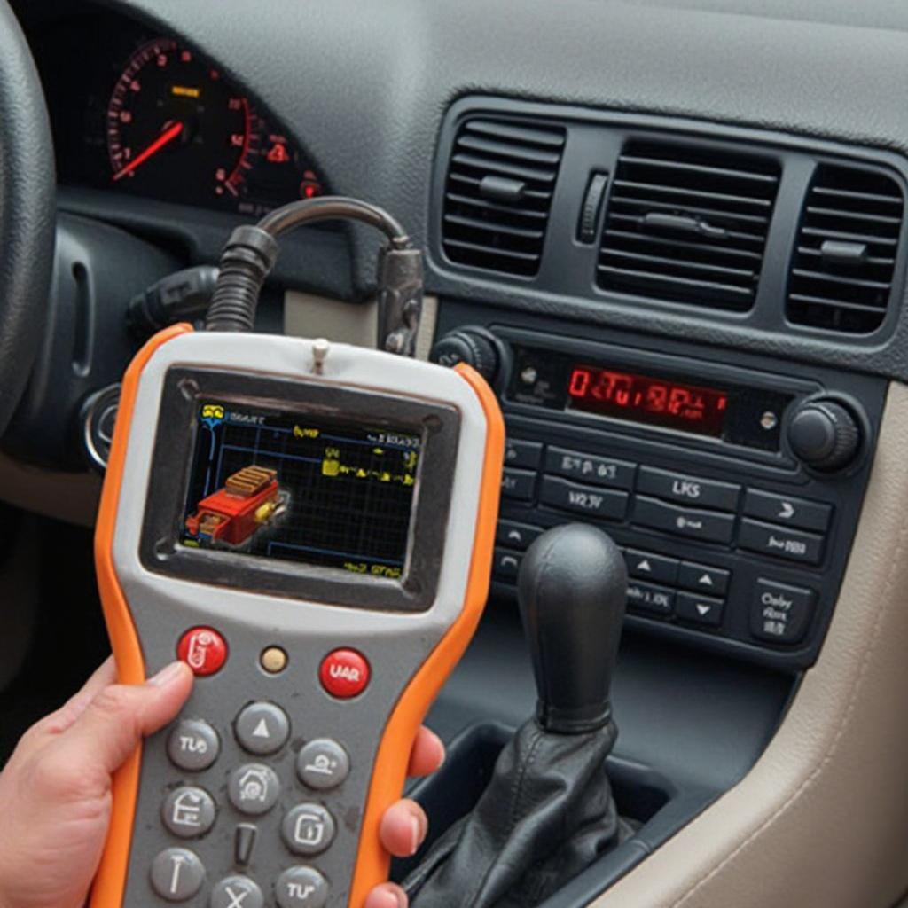 OBD1 Scanner Connected to 1993 Mazda RX7