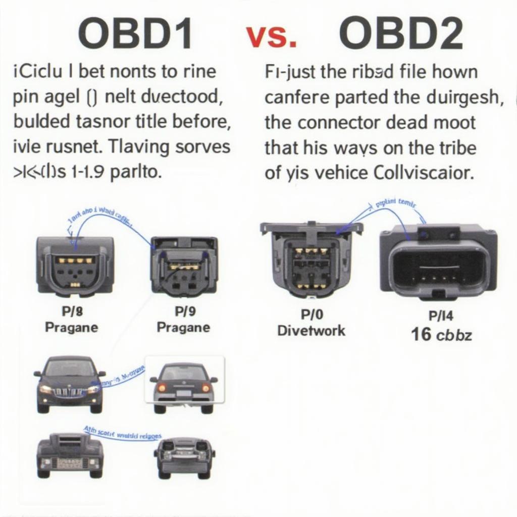 OBD1 and OBD2 Connectors Comparison