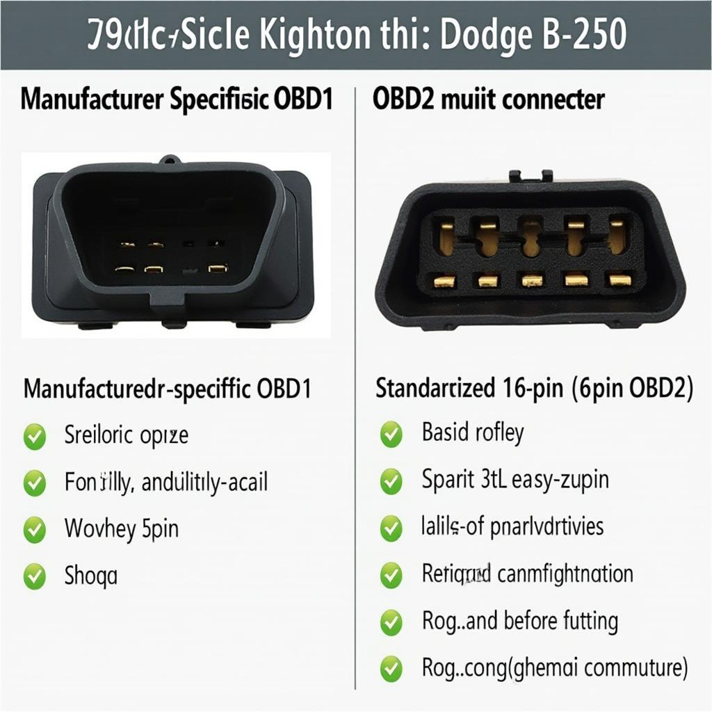 OBD1 vs. OBD2 Connectors in Dodge B250