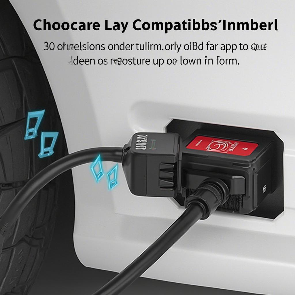 OBD2 Adapter Connected to Car's OBD2 Port