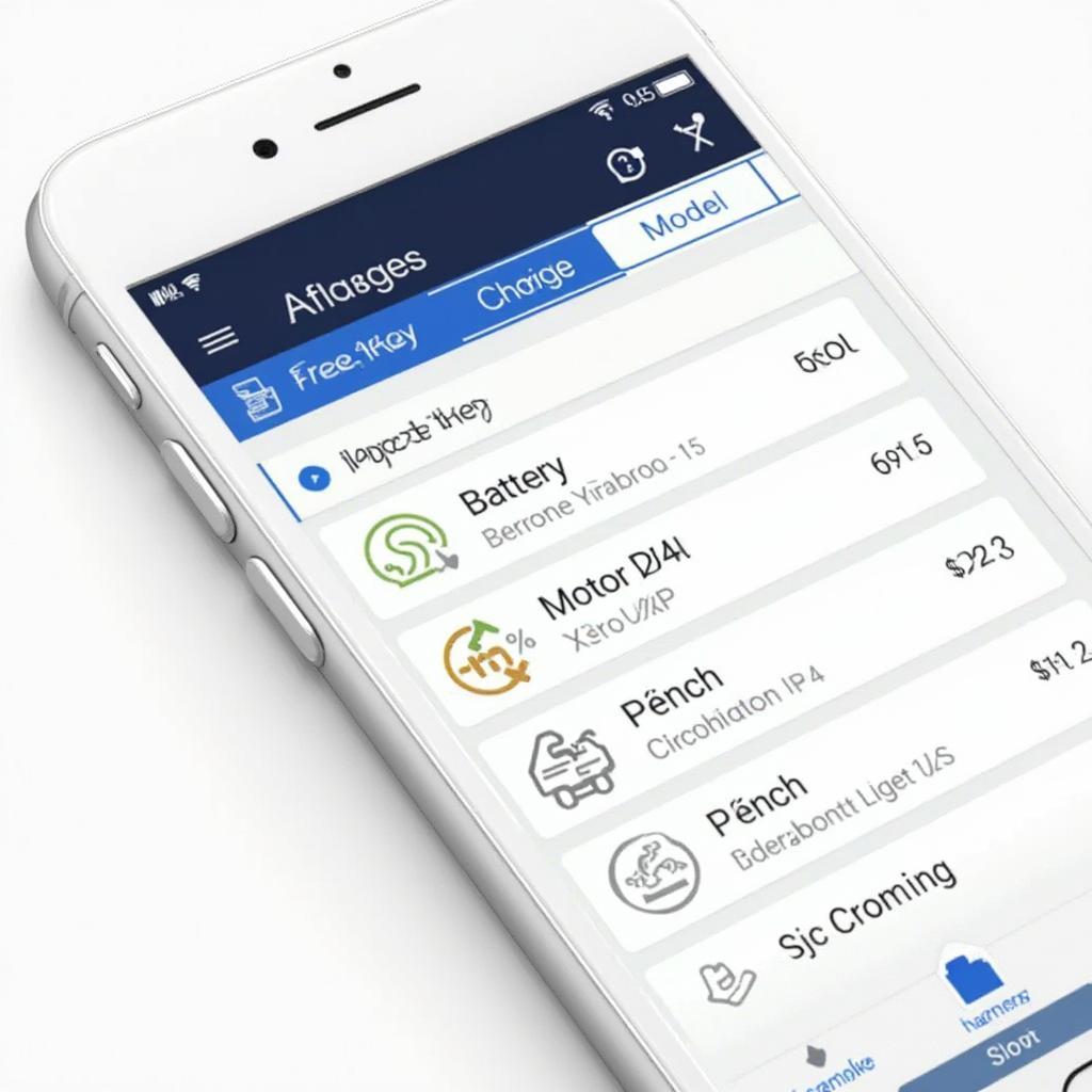 OBD2 App Interface Displaying Hybrid Vehicle Data