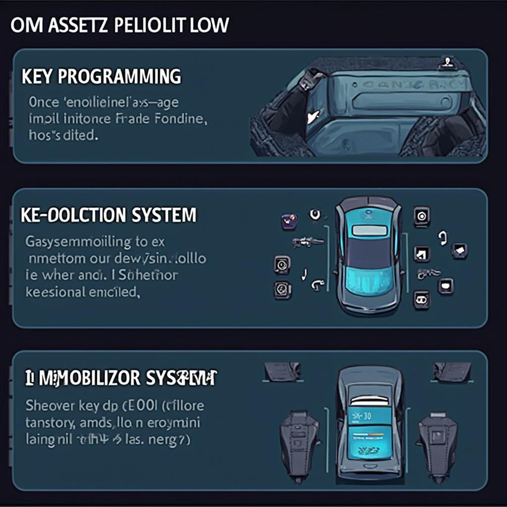 OBD2 App Interface Showing Immobilizer Functions