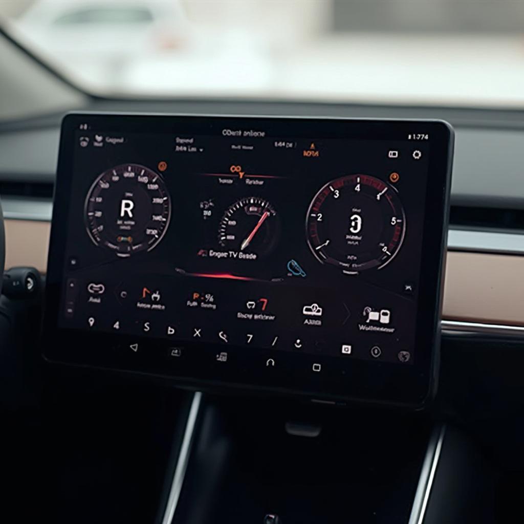 OBD2 App Interface on Android Tesla Radio