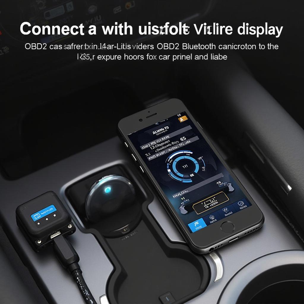 OBD2 Bluetooth scanner connected to smartphone