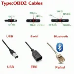 Various OBD2 Cable Types Compatible with a Georgie Boy