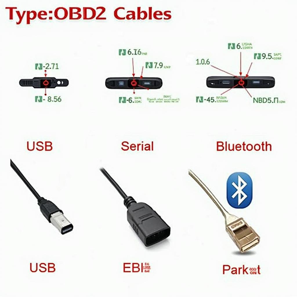 Various OBD2 Cable Types Compatible with a Georgie Boy