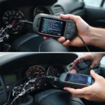 OBD2 Code Delete Process: Connecting a scanner to the vehicle's OBD2 port