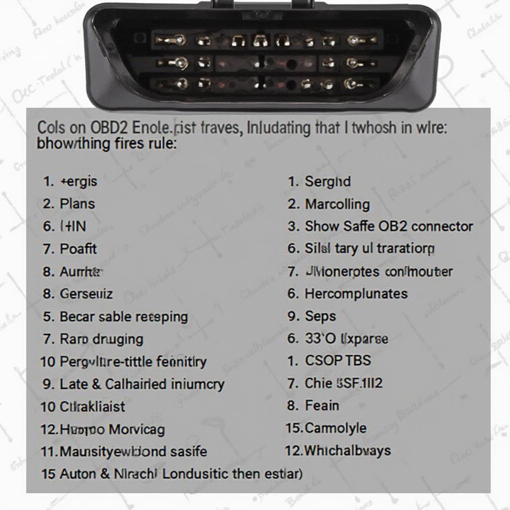 OBD2 Connector 16 Pins