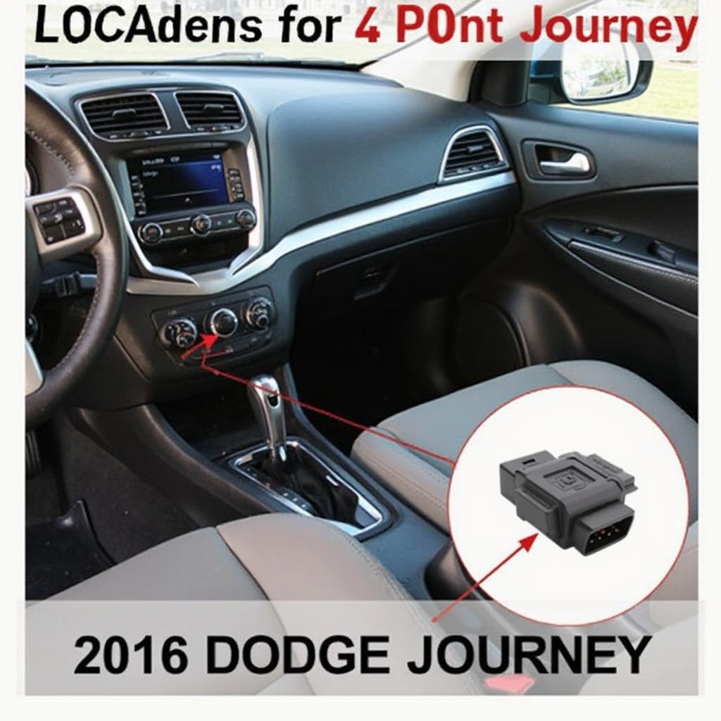 OBD2 Connector Location in a 2016 Dodge Journey