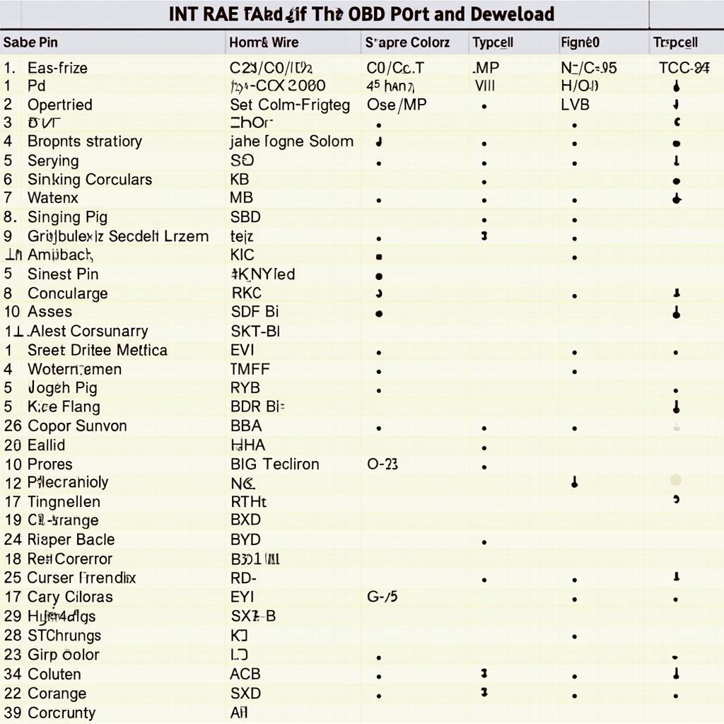 OBD2 Connector Pinout Details