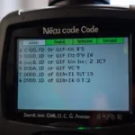 OBD2 CR Code Reader Displaying DTC