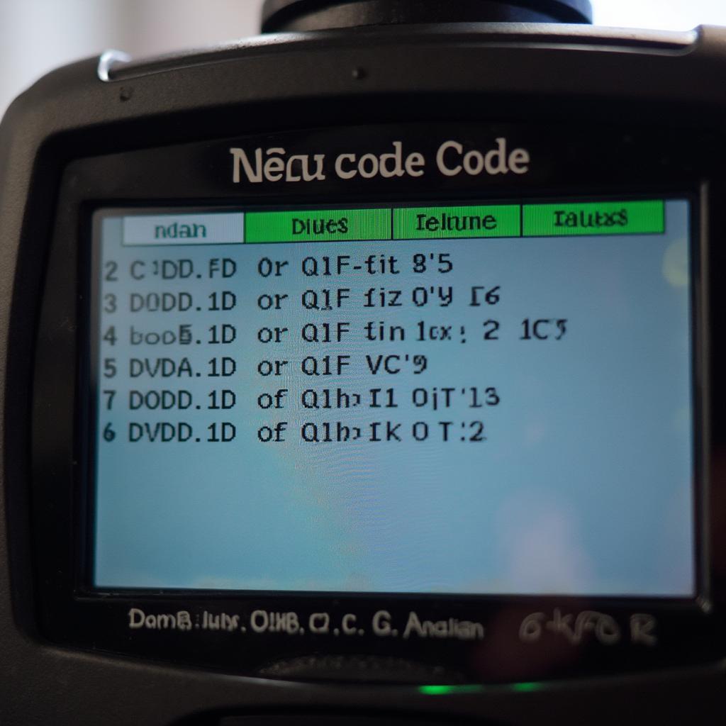 OBD2 CR Code Reader Displaying DTC