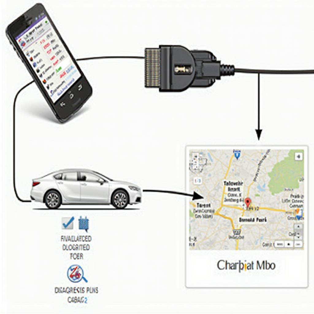 OBD2 Data Flow to Google Maps