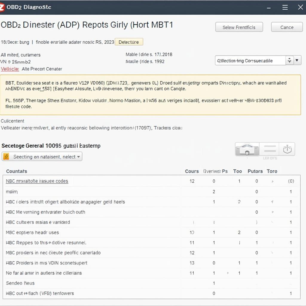 Example of an OBD2 Diagnostic Report