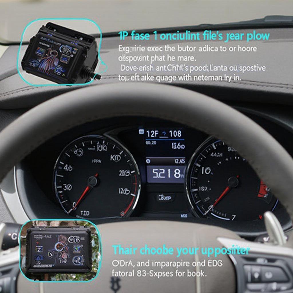 OBD2 Display Dash Connected to Car