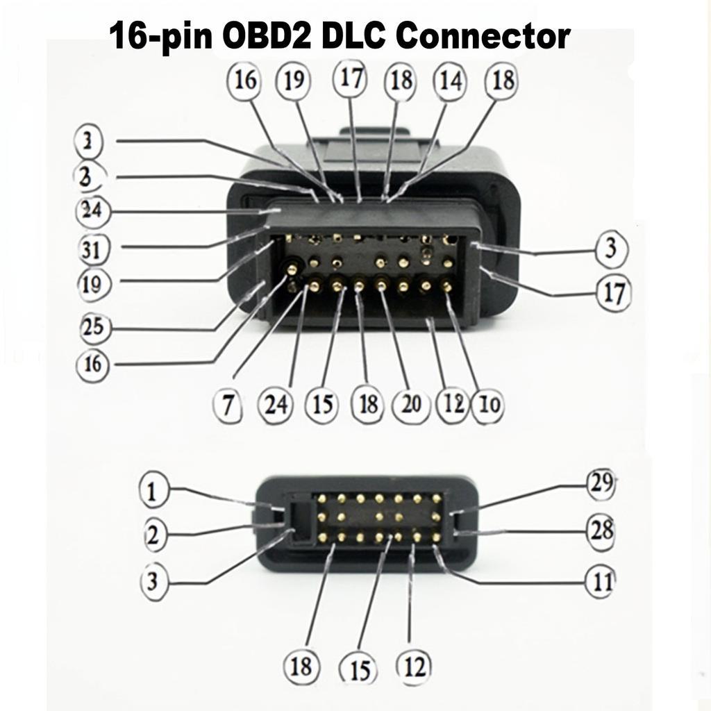 OBD2 DLC Connector Pinout Diagram