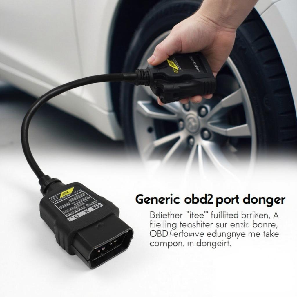 OBD2 Dongle Connected to a Car's OBD2 Port