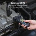 OBD2 Scanner Connected to a Ford 2.3L