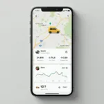 Smartphone App Interface Showing Real-time Vehicle Location and Data