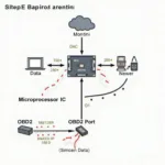 OBD2 Microprocessor IC Data Flow Diagram