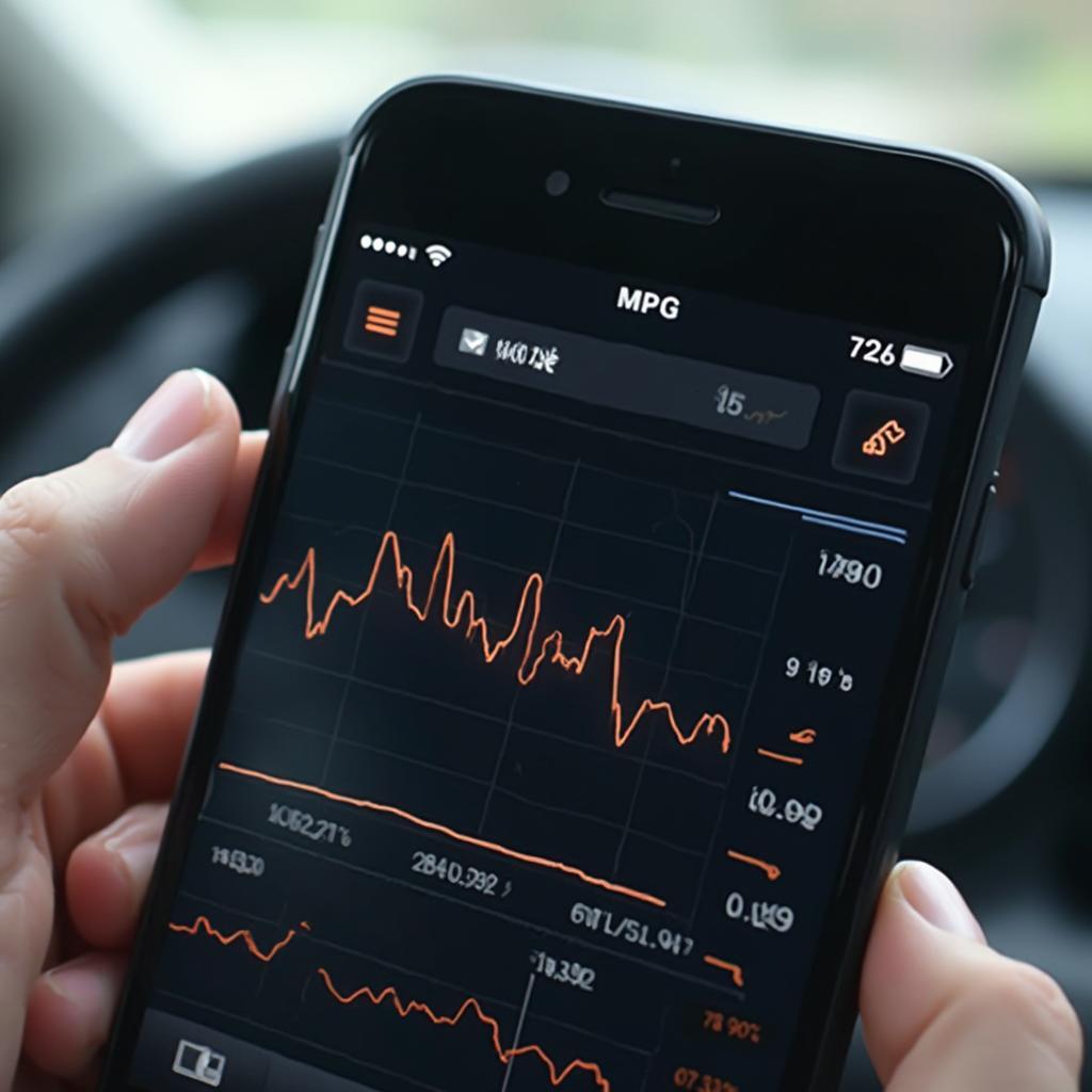 OBD2 MPG Graph on Smartphone