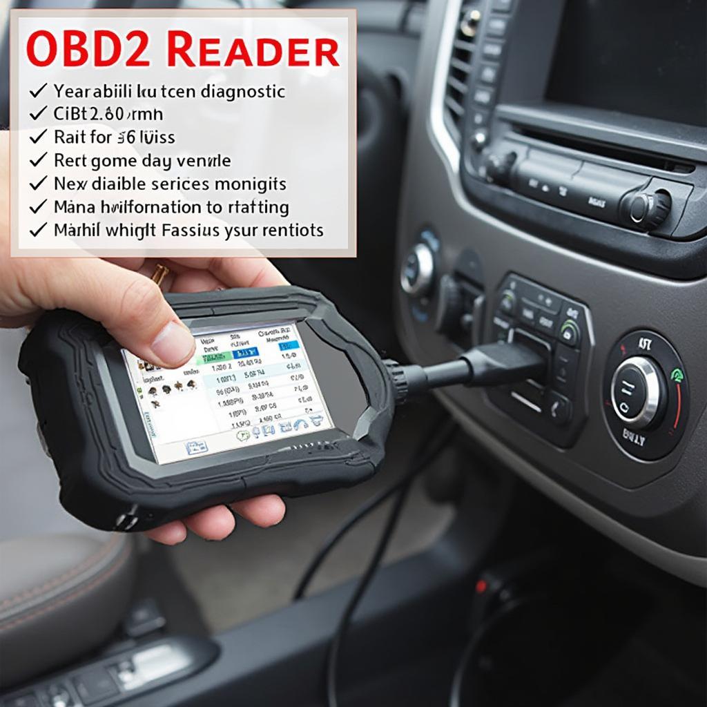 OBD2 Nissan Reader Connected to a Car's Diagnostic Port