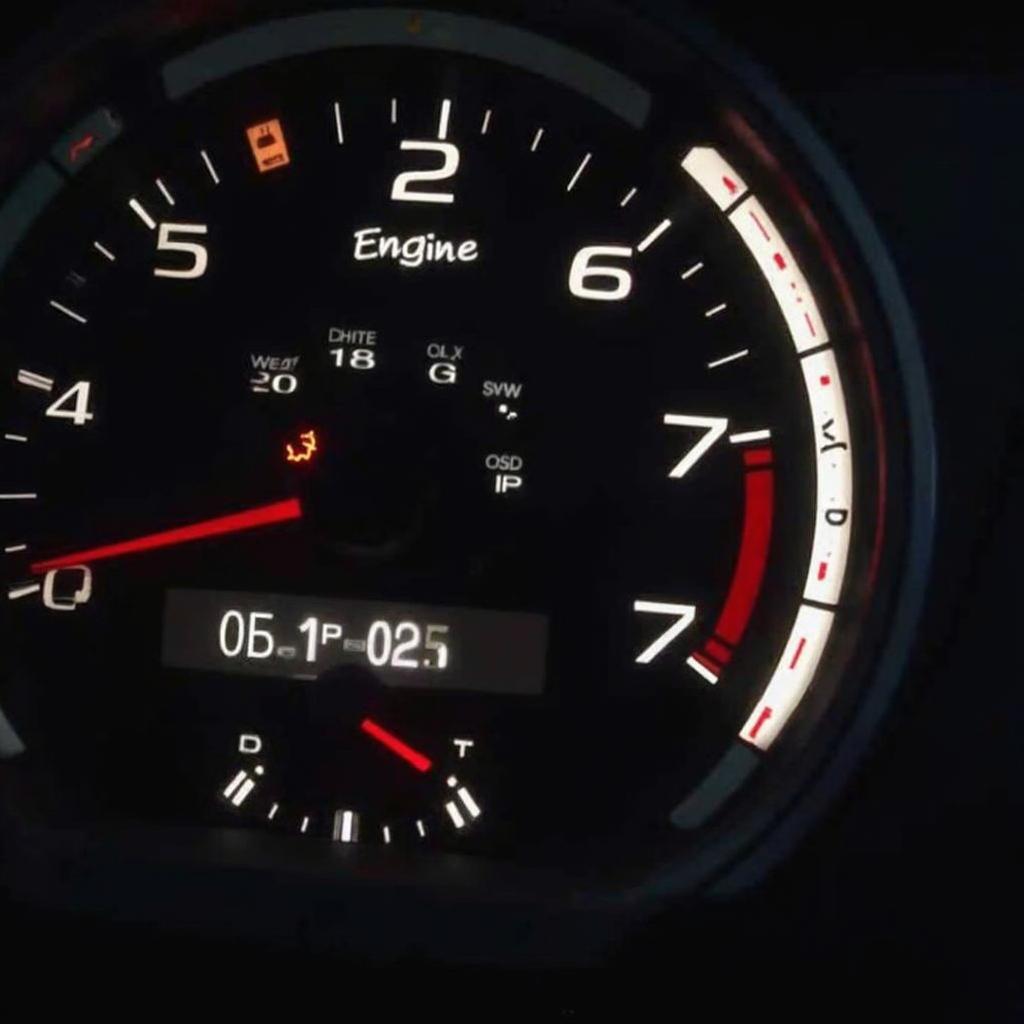 Check Engine Light Illuminated on a Car Dashboard