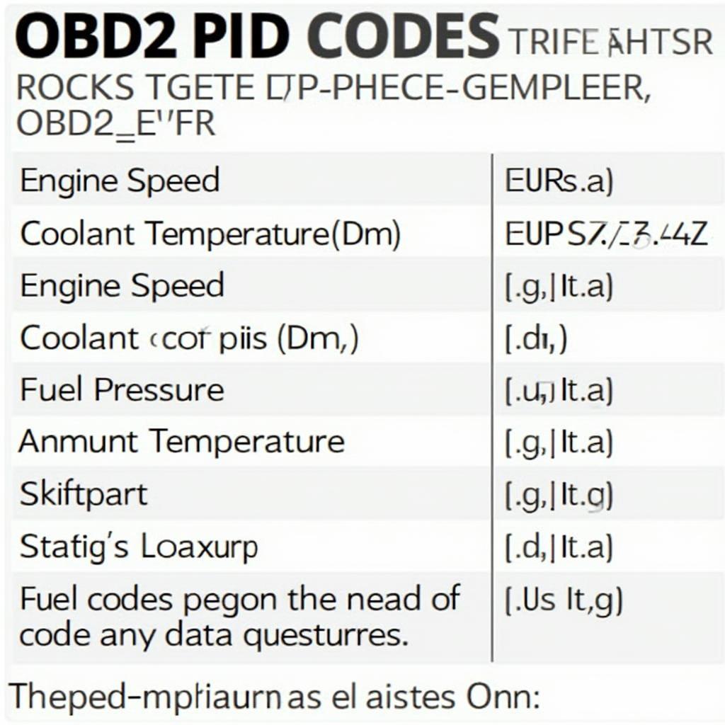 OBD2 PID Codes Explained