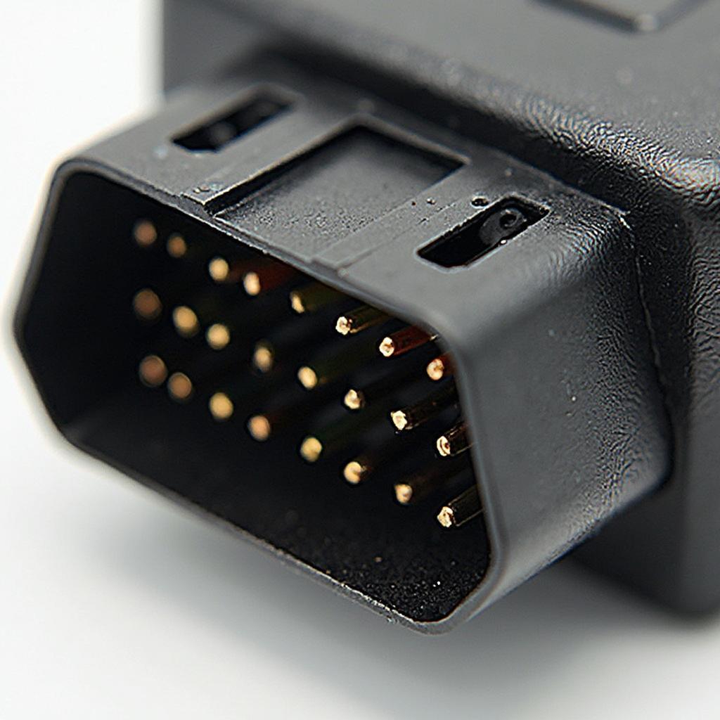 Close-up View of an OBD2 Port Connector