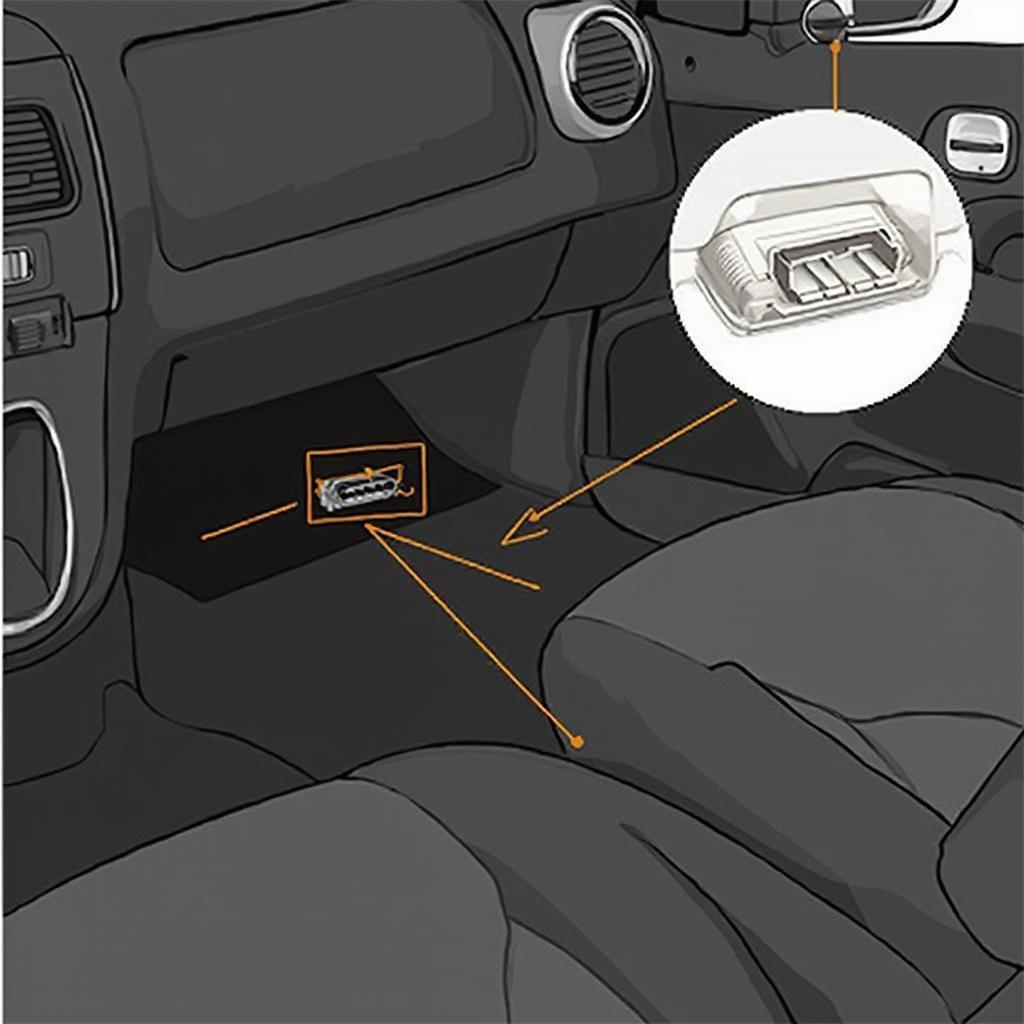 OBD2 Port Location in a Nissan Micra