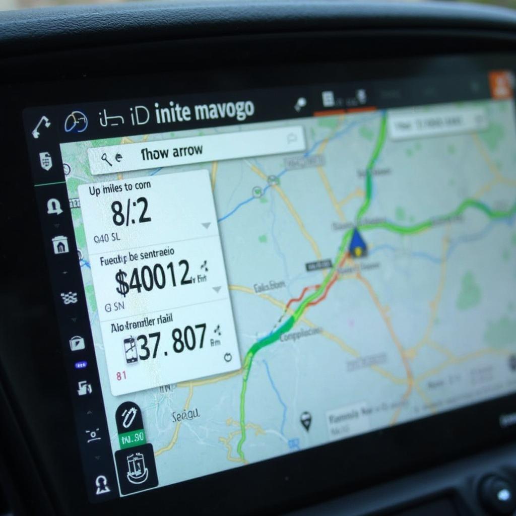 OBD2 Route Planner Showing Fuel Efficiency Statistics