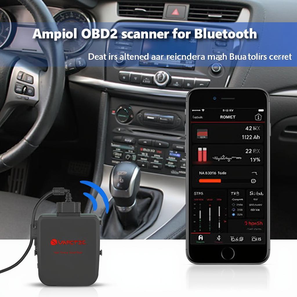 OBD2 Scanner Connected to Android Phone via Bluetooth