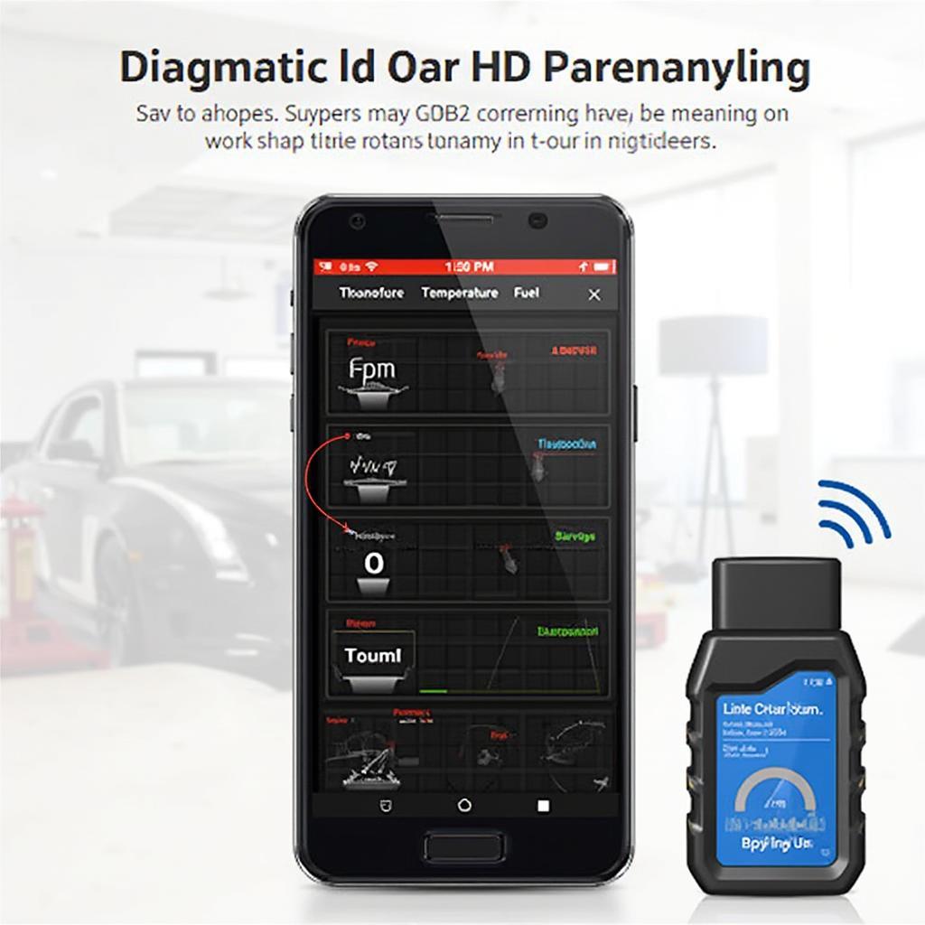 OBD2 Scanner App Displaying Diagnostic Data