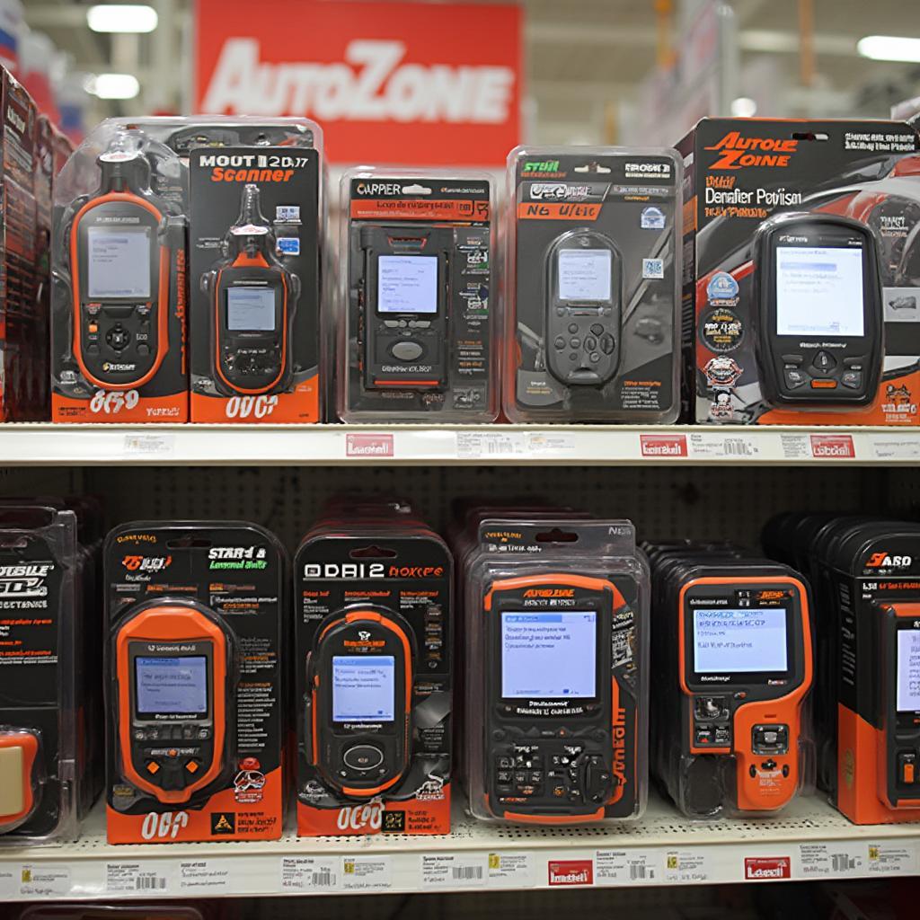 OBD2 Scanners on Display at AutoZone