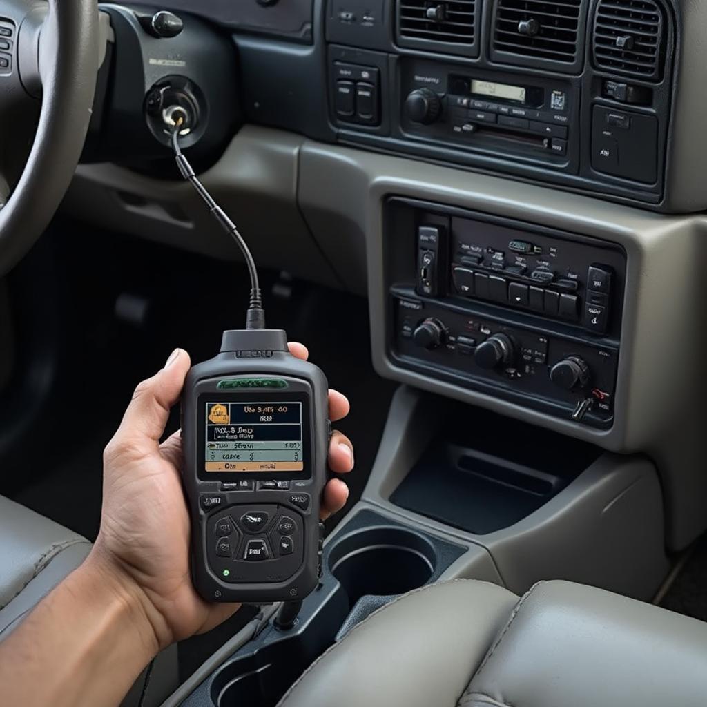 OBD2 Scanner Connected to 2000 Chevy Blazer