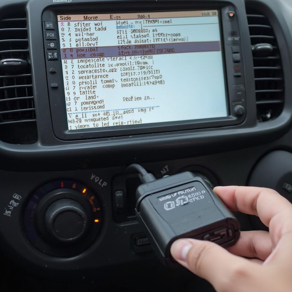 OBD2 Scanner Connected to a 2001 Honda CRV